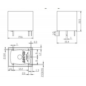 Ρελέ Μινιατούρας 1P 12V DC 7A SRD-S-112D SANYOU