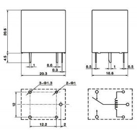 Ρελέ Μινιατούρας 1P 48V DC 10A SRU-S-148L SANYOU