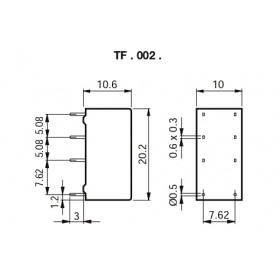 Ρελέ Μινιατούρας 2P 6V DC 1A TFA0026 CARLO GAVAZZI