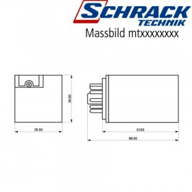 Ρελέ Τύπου Λυχνίας 8P 12V ΑC 10A MT226012 SCHRACK