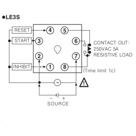 Χρονικό Ρελέ 10 Λειτουργιών LCD LE3S AUTONICS