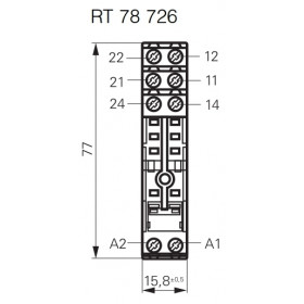 Βάση PCB Για Relay Μίνι 2P RT78726 SCHRACK