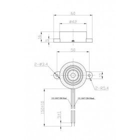 Buzzer Καλωδίου 12VDC 95dB KPI-G4212L (KPI-G4012L) KEPO