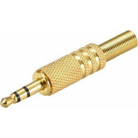 Βύσμα 3.5mm² Αρσενικό Stereo Επίχρυσο JT3014B LANCOM