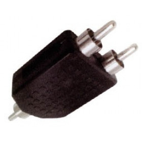 RCA Adaptor Αρσενικό Σε RCA Αρσενικό Διπλό Μαύρο AU1532 ULTIMAX