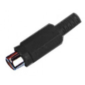 RCA Βύσμα Θηλυκό 5mm² Μαύρο RP006 LZ