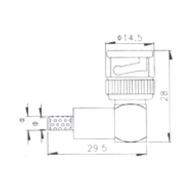 BNC Βύσμα Αρσενικό Φωνία Για Καλώδιο RG58 V-7005A ULTIMAX