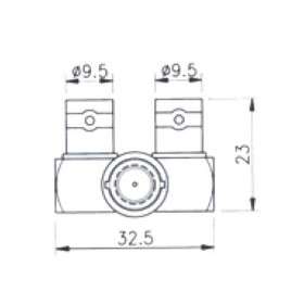 BNC Adaptor Αρσενικό Σε BNC Θηλυκό Διπλό Γωνία -7088 ULTIMAX