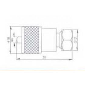 F Adaptor Αρσενικό Σε UHF Αρσενικό V-7241 ULTIMAX