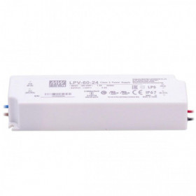 Τροφοδοτικό 60W Με Έξοδο 24VDC 2.5A IP67 LPV60-24 MEAN WELL