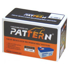Μπαταρία Μολύβδου Κλειστού Τύπου 12V 1.3Ah PT1.3-12 PATTERN