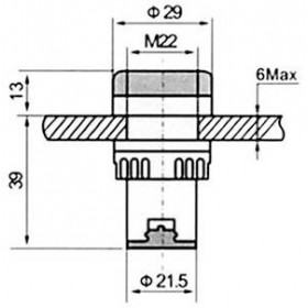 Ενδεικτική Λυχνία Πόρτας LED Φ22 Μπλέ 230VAC AD22-22DS KND ELECTRIC