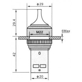 Διακόπτης Πόρτας Φ22 1NO+1NC 2 Θέσεων Μαύρος 230V SB7-CD25 XINDALI