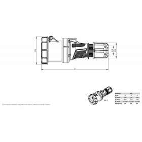 Φις Θηλυκό 5P 63A IP67 235-6 POWER TWIST PC ELECTRIC