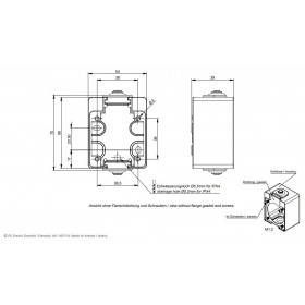 Κουτί Επίτοιχο Για Πρίζές 50x50mm Μπλέ 106-0 PC ELECTRIC