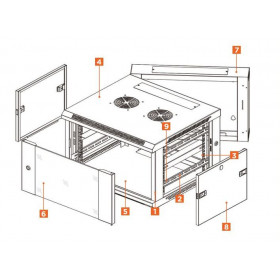NetWork Rack Επίτοιχο 15U 19" SMB6515 SAFEWELL