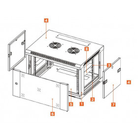 NetWork Rack Επίτοιχο 15U 19" SMC5415 SAFEWELL