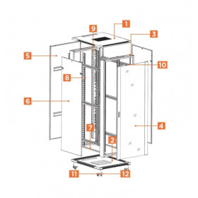 NetWork Rack Επιδαπέδιο 37U 19" SNB8837 SAFEWELL
