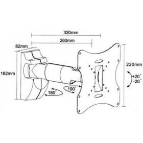 Βάση Τηλεόρασης 23"-42" 30kg LCD-502A BRATECK