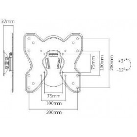 Βάση Τηλεόρασης 23"-42" 25kg KM20-22T BRATECK