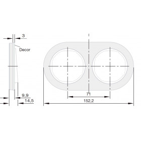 Πλαίσιο 2 Θέσεων Inox Με Λευκό R.Classic BERKER