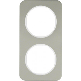Πλαίσιο 2 Θέσεων Inox Με Λευκό R.1 BERKER