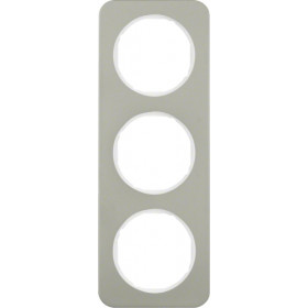 Πλαίσιο 3 Θέσεων Inox Με Λευκό R.1 BERKER