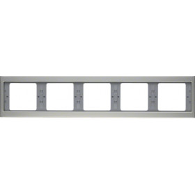 Πλαίσιο 5 Θέσεων Οριζόντιο Inox K.5 BERKER