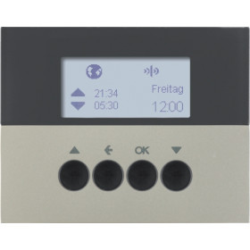 Μετώπη KNX Ασύρματη Χρονοδιακόπτη Ρολών Inox K.5 85745173 BERKER
