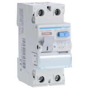 Ρελέ Διαρροής AC 2P 40A 30mA CDC240H HAGER