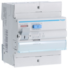 Ρελέ Διαρροής A 4P 25Α 100mA CEA425E HAGER