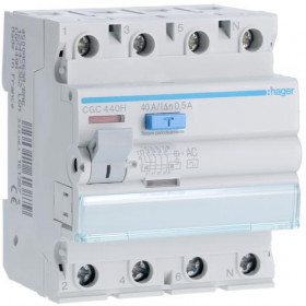 Ρελέ Διαρροης AC 4P 40A 500mA CGC440H HAGER