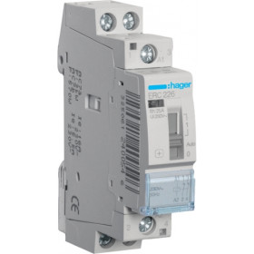 Ρελέ Ισχύος Ράγας 2P 25A 2NC 230V Με Χειρισμό ERC226 HAGER