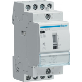 Ρελέ Ισχύος Ράγας 4P 25A 4NO 230VAC Αθόρυβος Με Χειρισμό ERC425S HAGER