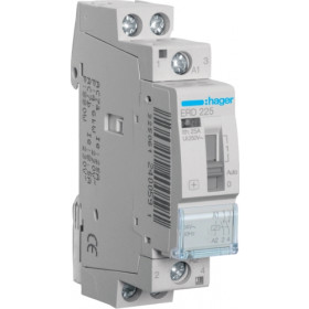 Ρελέ Ισχύος Ράγας 2P 25A 2NO 24VAC Με Χειρισμό ERD218 HAGER
