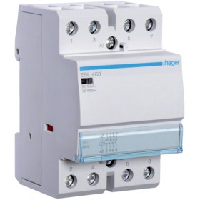 Ρελέ Ισχύος Ράγας 4P 63A 4NO 12VAC ESL463 HAGER