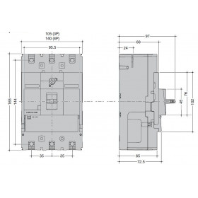Αυτόματος Διακόπτης Ισχύος 3P 250A 50kA HMT250JR HAGER
