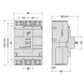 Αυτόματος Διακόπτης Ισχύος 3P 160A 40kA HNB160H HAGER