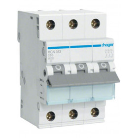 Αυτόματη Ασφάλεια 3P C 63A 6kA MCN363 HAGER