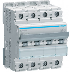 Αυτόματη Ασφάλεια 4P C 16A 10kA NCN416A HAGER