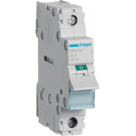 Διακόπτης Ράγας 1P 40Α SBN140 HAGER