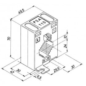 Μετασχηματιστής Έντασης 100/5Α SRA01005 HAGER