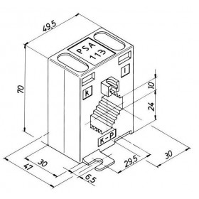 Μετασχηματιστής Έντασης 100/5Α SRA01005 HAGER