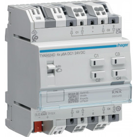 Ενεργοποιητής Ράγας pro 4 Ρολών KNX Secure TYAS624D HAGER