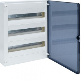 Πίνακας Επίτοιχος 3 Σειρών 18 Στοιχείων Λευκός Διάφανη Πόρτα GOLF VS318TA HAGER