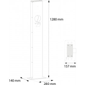 Κολώνα Για Επιδαπέδια Τοποθέτηση Ενός Σταθμού witty.one/plus/pro XVA130 HAGER