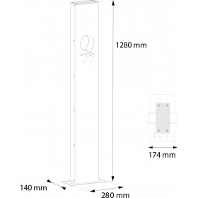 Κολώνα Για Επιδαπέδια Τοποθέτηση Δύο Σταθμών witty.one/plus/pro XVA130 HAGER