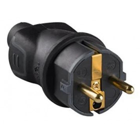 Φίς 2P+T Σούκο Αρσενικό Καουτσούκ Μαύρο 050196 LEGRAND