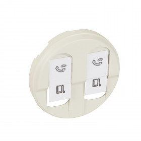 Μετώπη Πρίζας RJ45 Διπλής Κρέμ Celiane™ 066236 LEGRAND