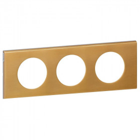 Πλαίσιο 3 Θέσεων Materials Χρυσό Brushed Celiane™ 069133 LEGRAND